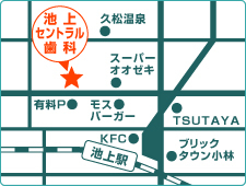 池上セントラル歯科地図(小)